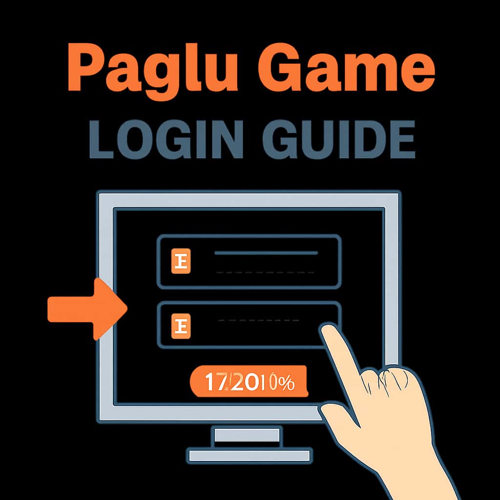 An educational diagram outlining the steps to log into Paglu Game.