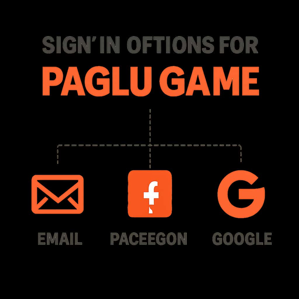Illustration detailing the sign-in process for Paglu Game.